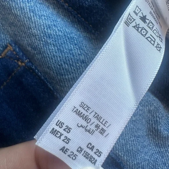 Juicy Couture Y2K Mini Button Up Denim Skirt w/ Gold Studded Details (Size 25) - Picture 7 of 7